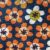 Rétro fleurs bleues